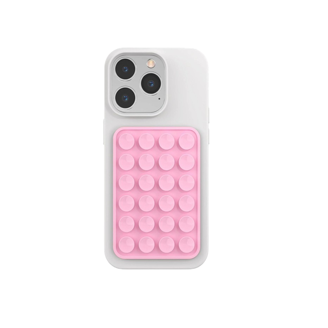 Telefon Arkası Silikon Vantuz Pembe